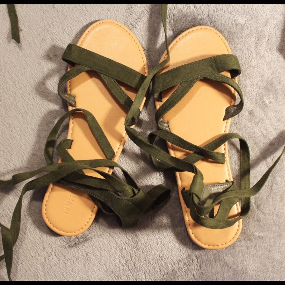 Sage Green Gladiator Sandals